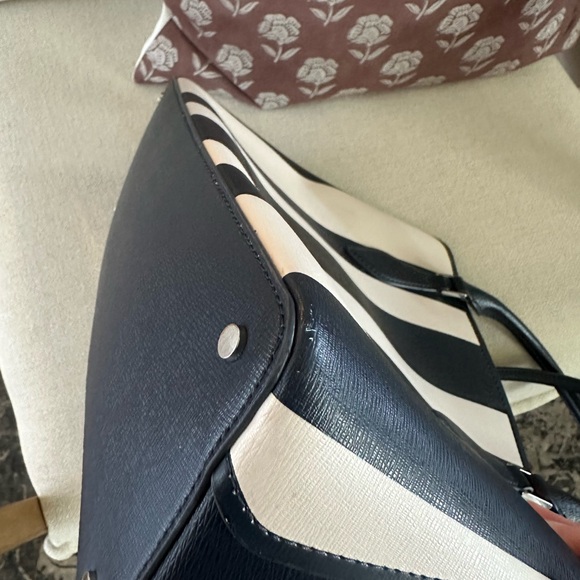 Kate Spade Navy and Cream Striped Purse - Picture 7 of 11